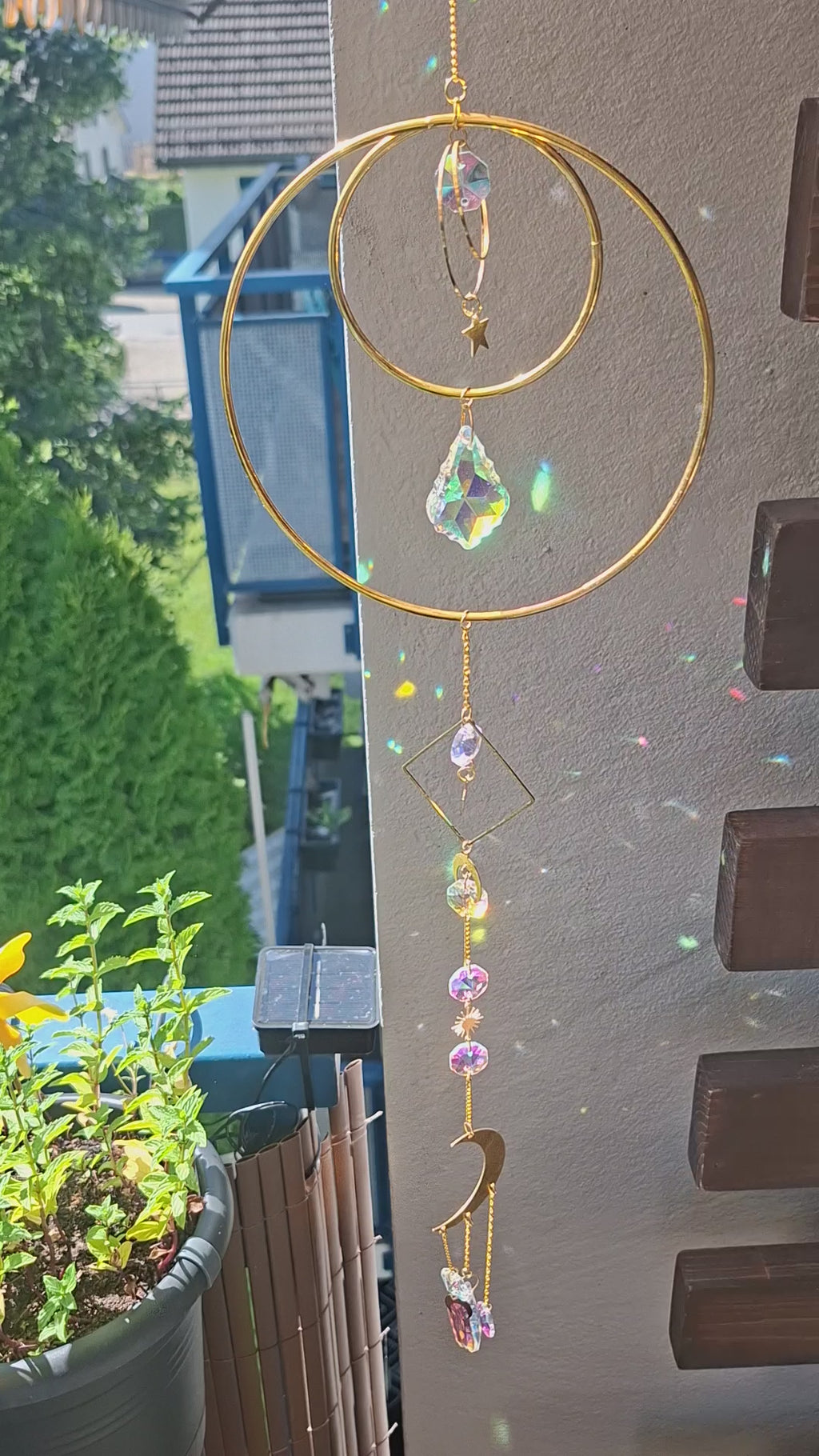 ✨ Sonnenfänger „Mondzauber“ – Handgemachte Fensterdekoration