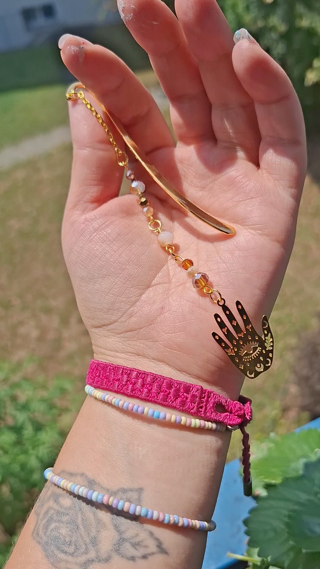 Handmade Lesezeichen gold