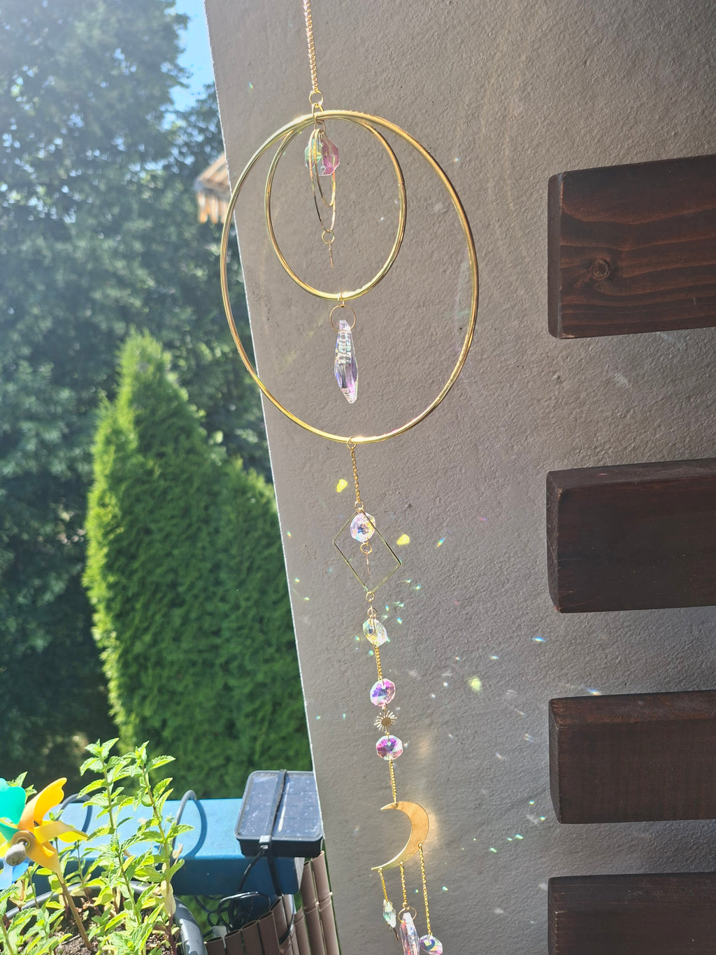 ✨ Sonnenfänger „Mondzauber“ – Handgemachte Fensterdekoration