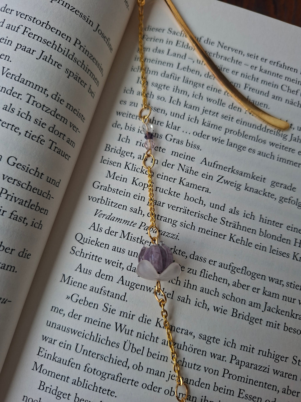 Lesezeichen gold violett