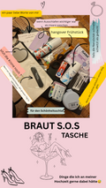 Braut Notfall Set | Bride Emergency Kit | Hochzeits Geschenk für die Braut | Wedding Day Essentials | JGA Geschenk | Bridal Survival Kit