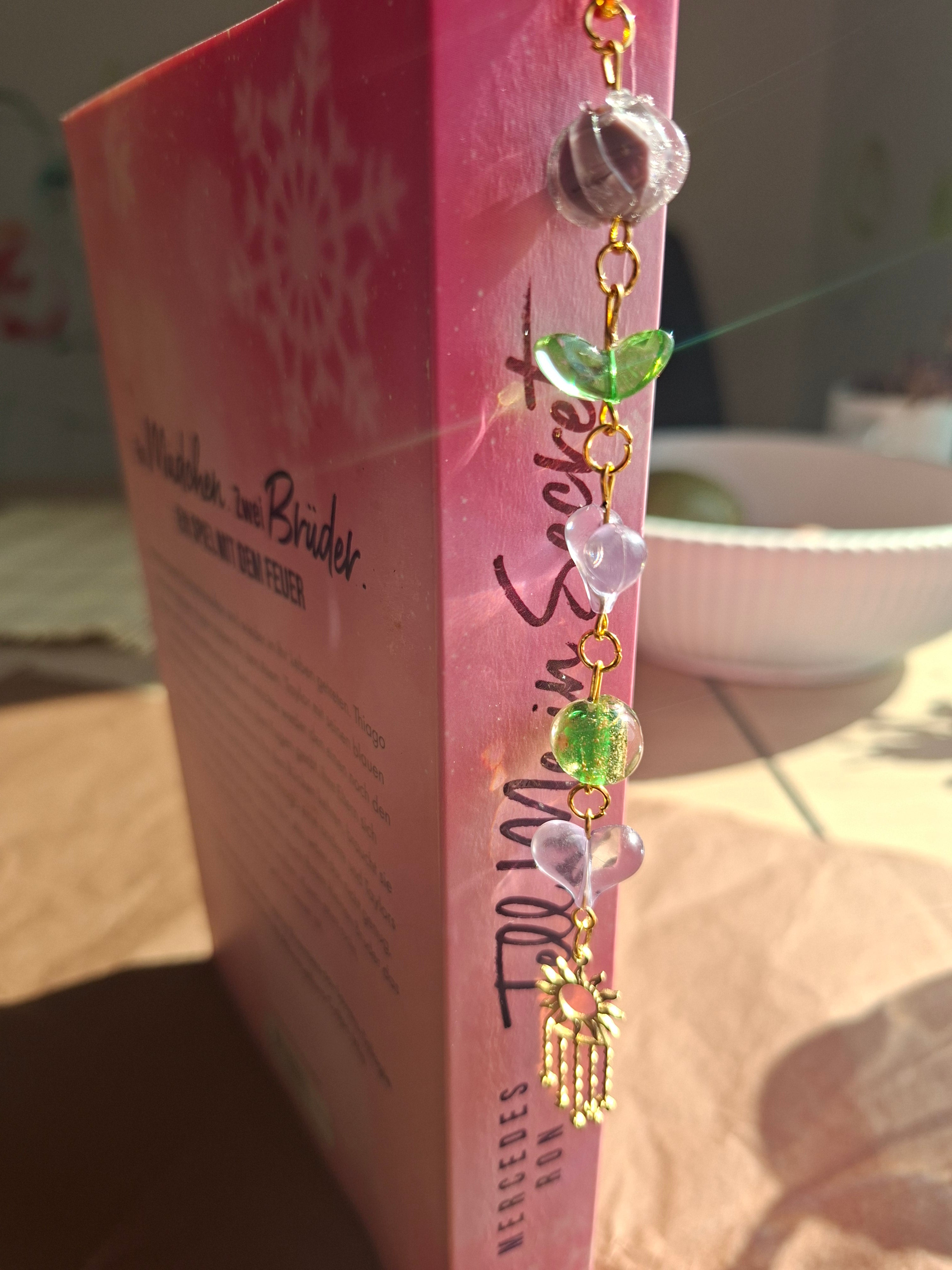 Handmade lesezeichen sonne anhänger