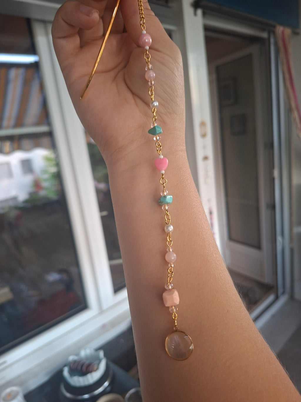 Lesezeichen-pastell rosa türkis✨️