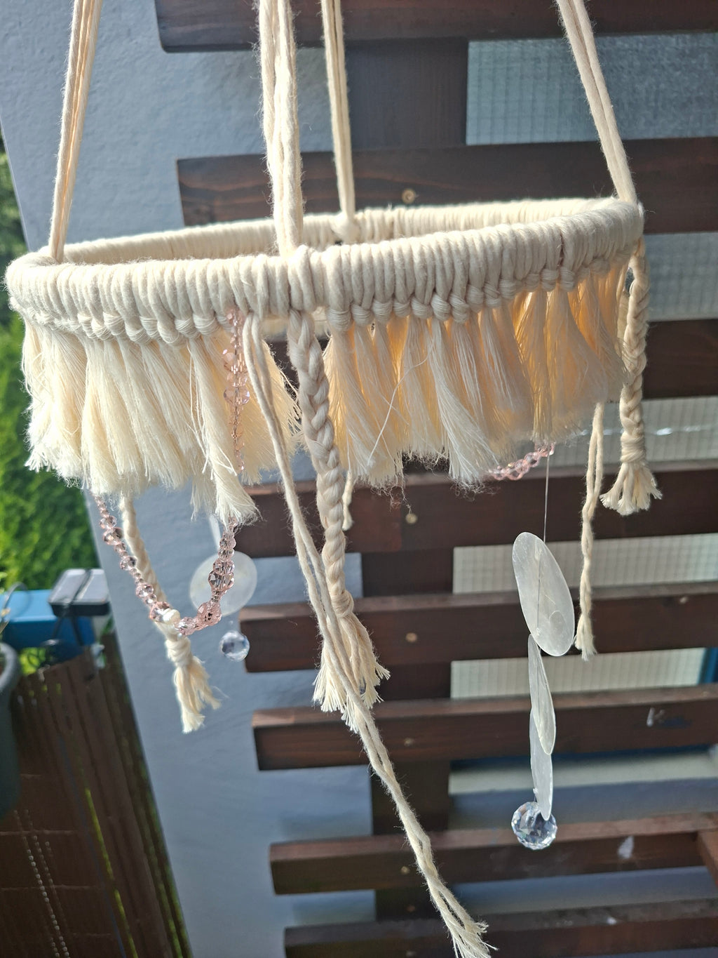 Boho Kristall-Mobile „Rosé“ – Handgemachte Fenster- & Raumdekoration