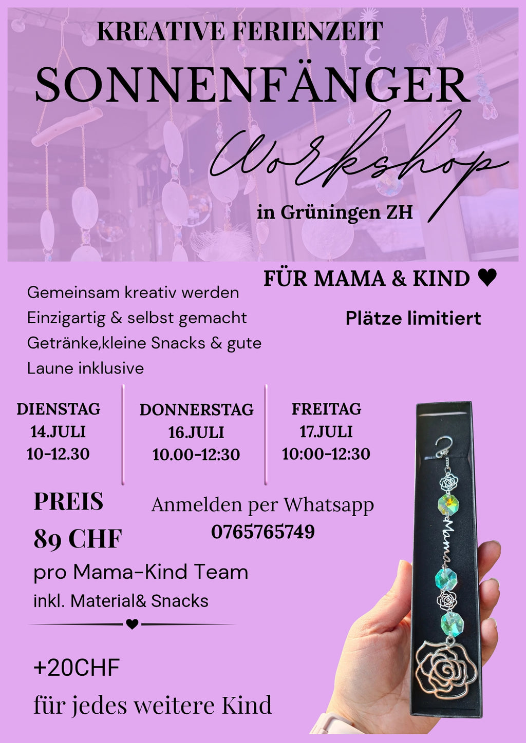 Suncatcher Mama-Kind Spezial-Workshop – Limitiert auf 3 Termine
