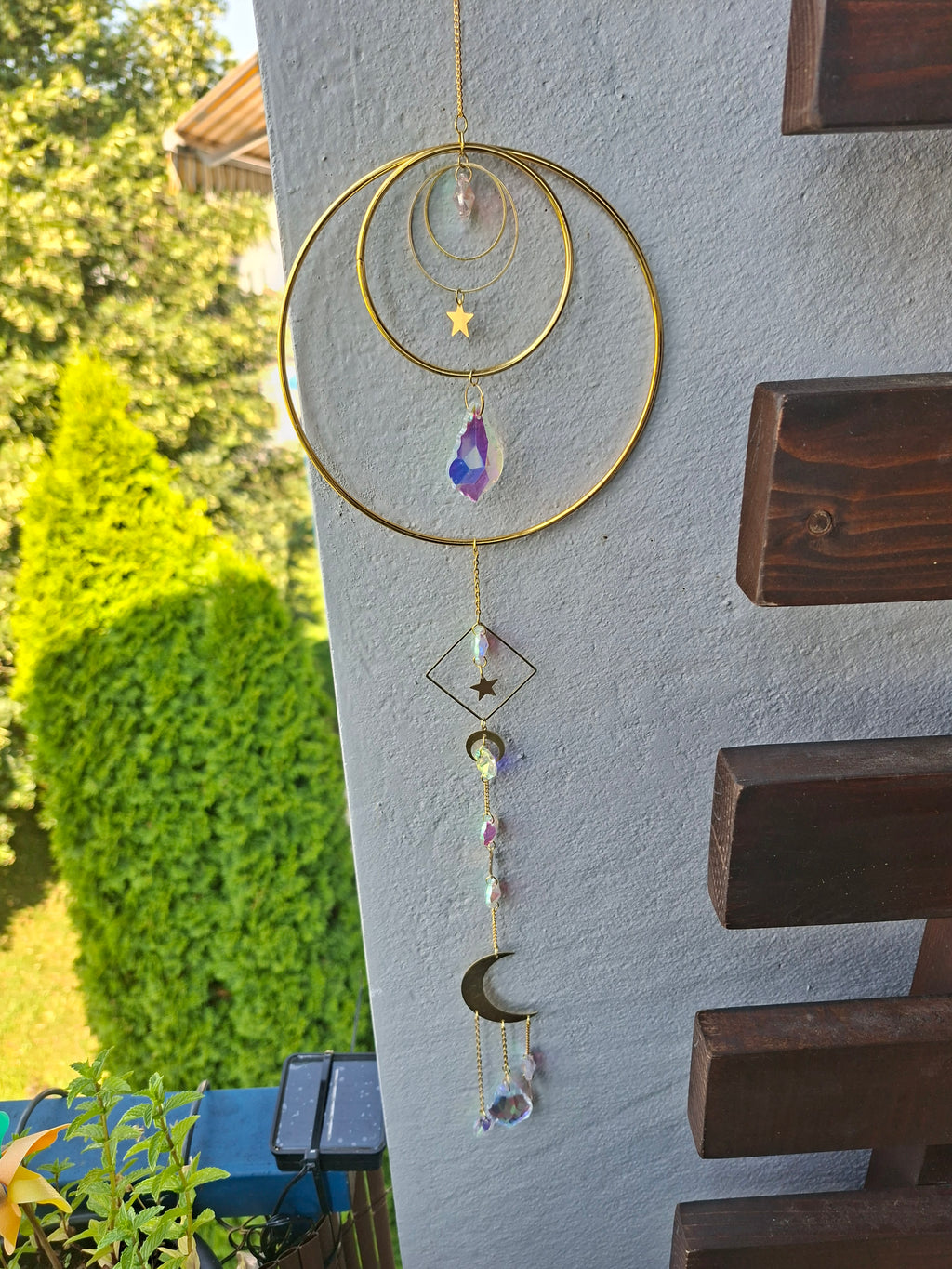 ✨ Sonnenfänger „Mondzauber“ – Handgemachte Fensterdekoration