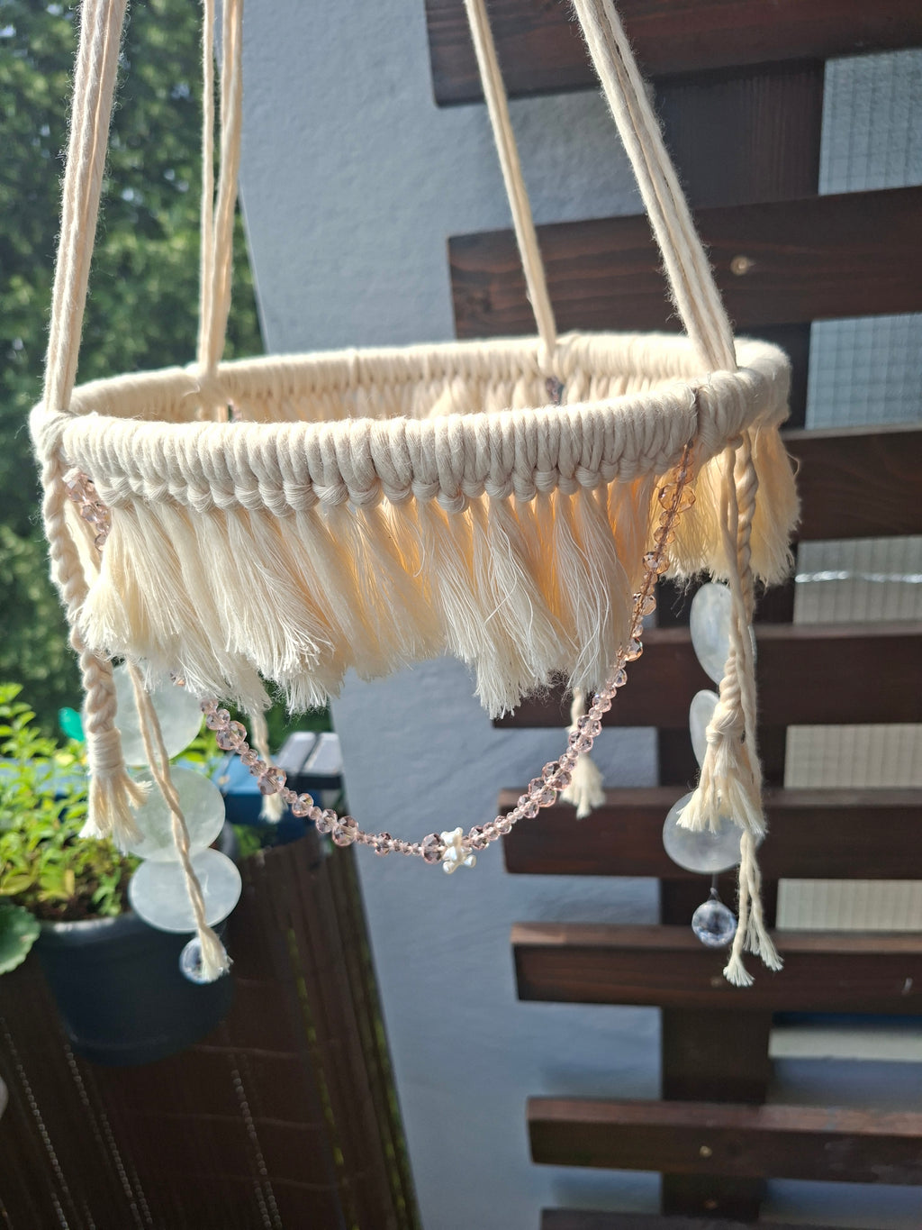 Boho Kristall-Mobile „Rosé“ – Handgemachte Fenster- & Raumdekoration