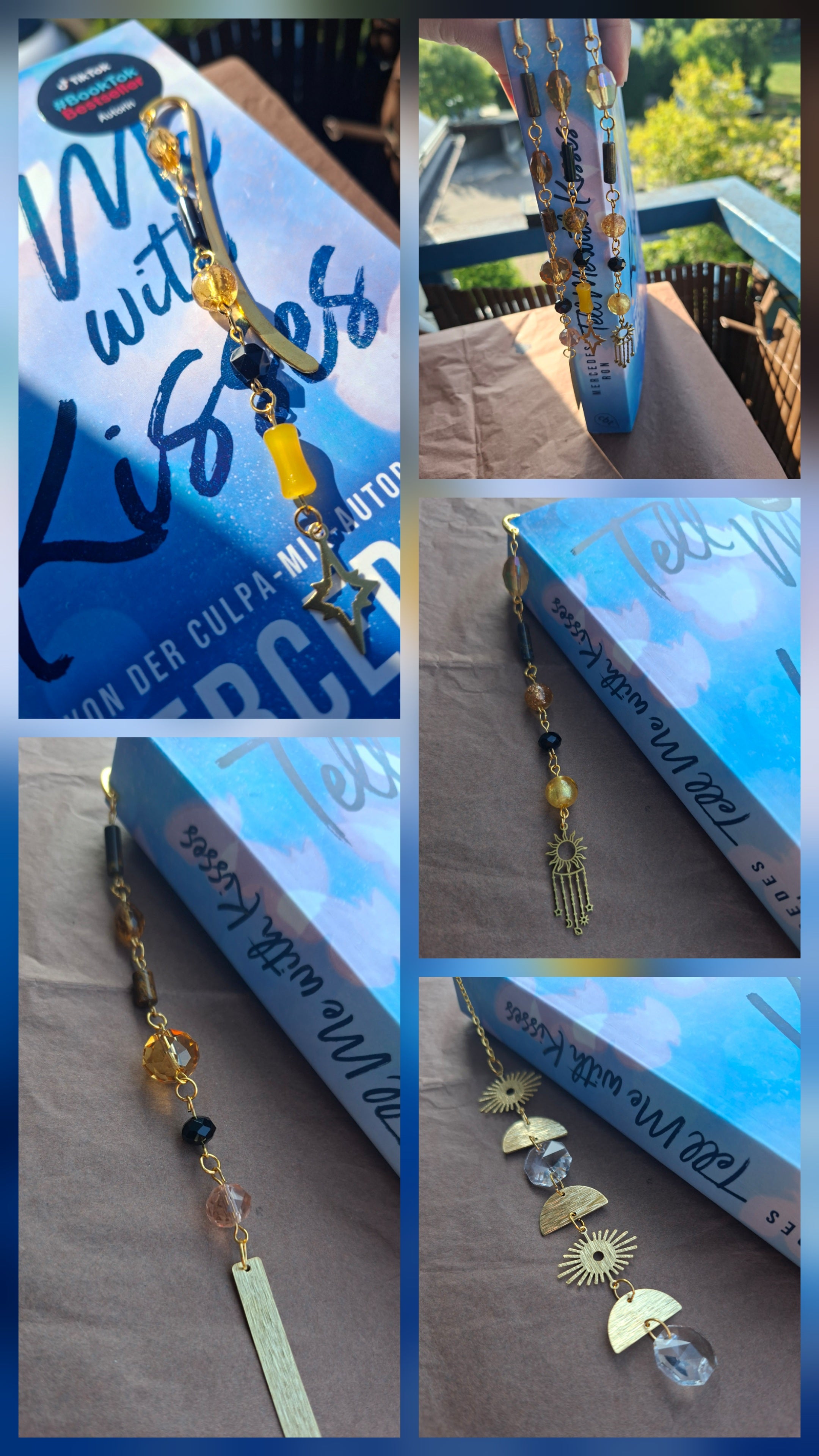 Lesezeichen gold handmade