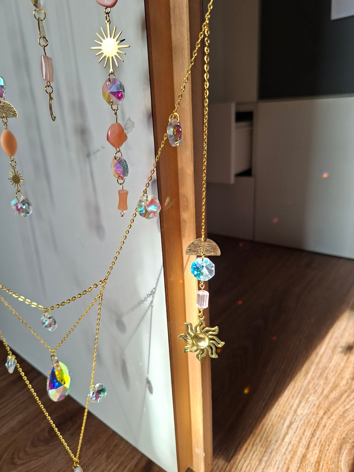 XL Sonnenfänger „Golden Blush“ – handgemachtes Einzelstück