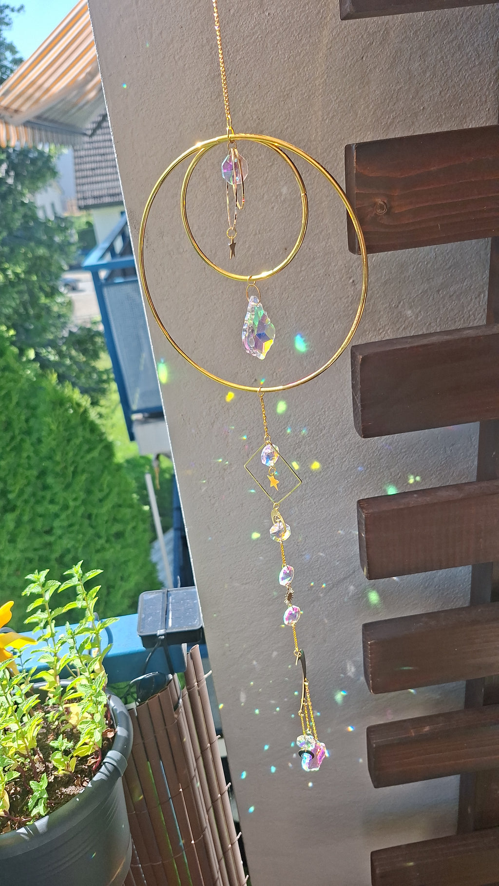 ✨ Sonnenfänger „Mondzauber“ – Handgemachte Fensterdekoration