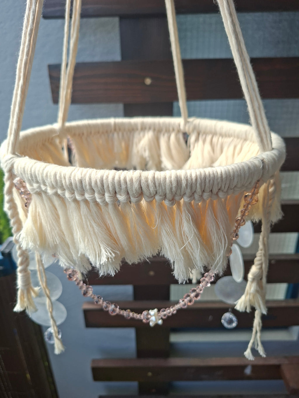 Boho Kristall-Mobile „Rosé“ – Handgemachte Fenster- & Raumdekoration