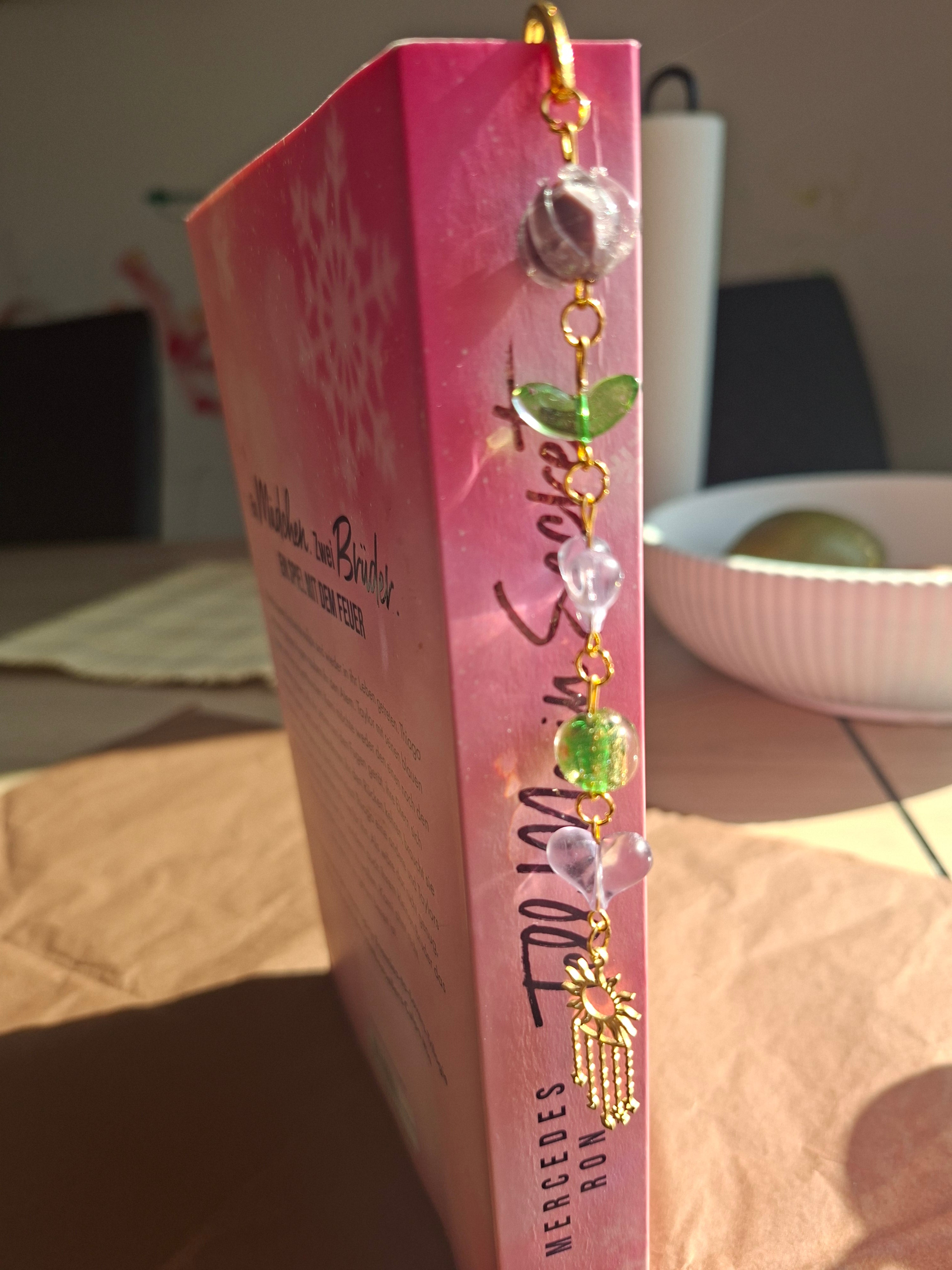 Handmade lesezeichen sonne anhänger