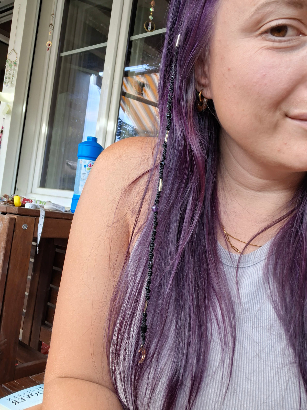 🌙 Midnight Moon – Boho Hair Wrap