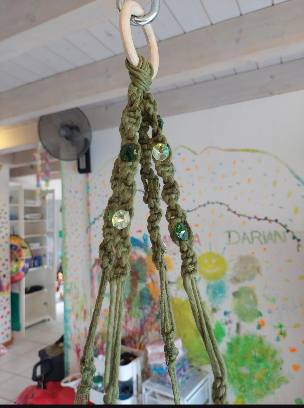 Makramee Blumenampel – Boho Pflanzenhänger Handgemacht