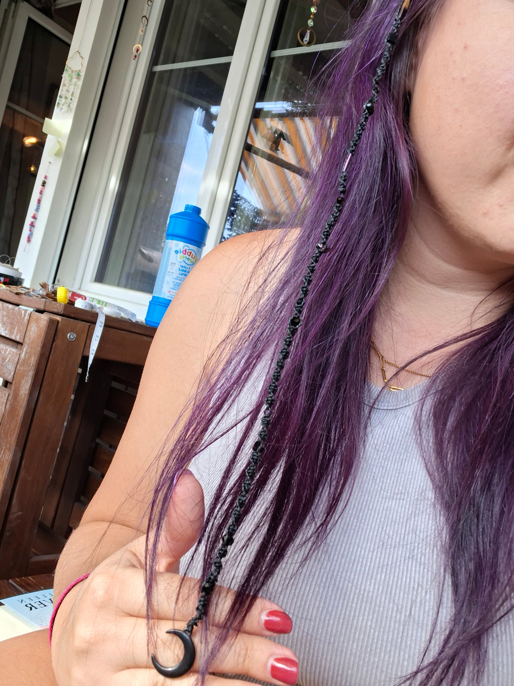 Mystic Moon – Boho Hair Wrap 🌙