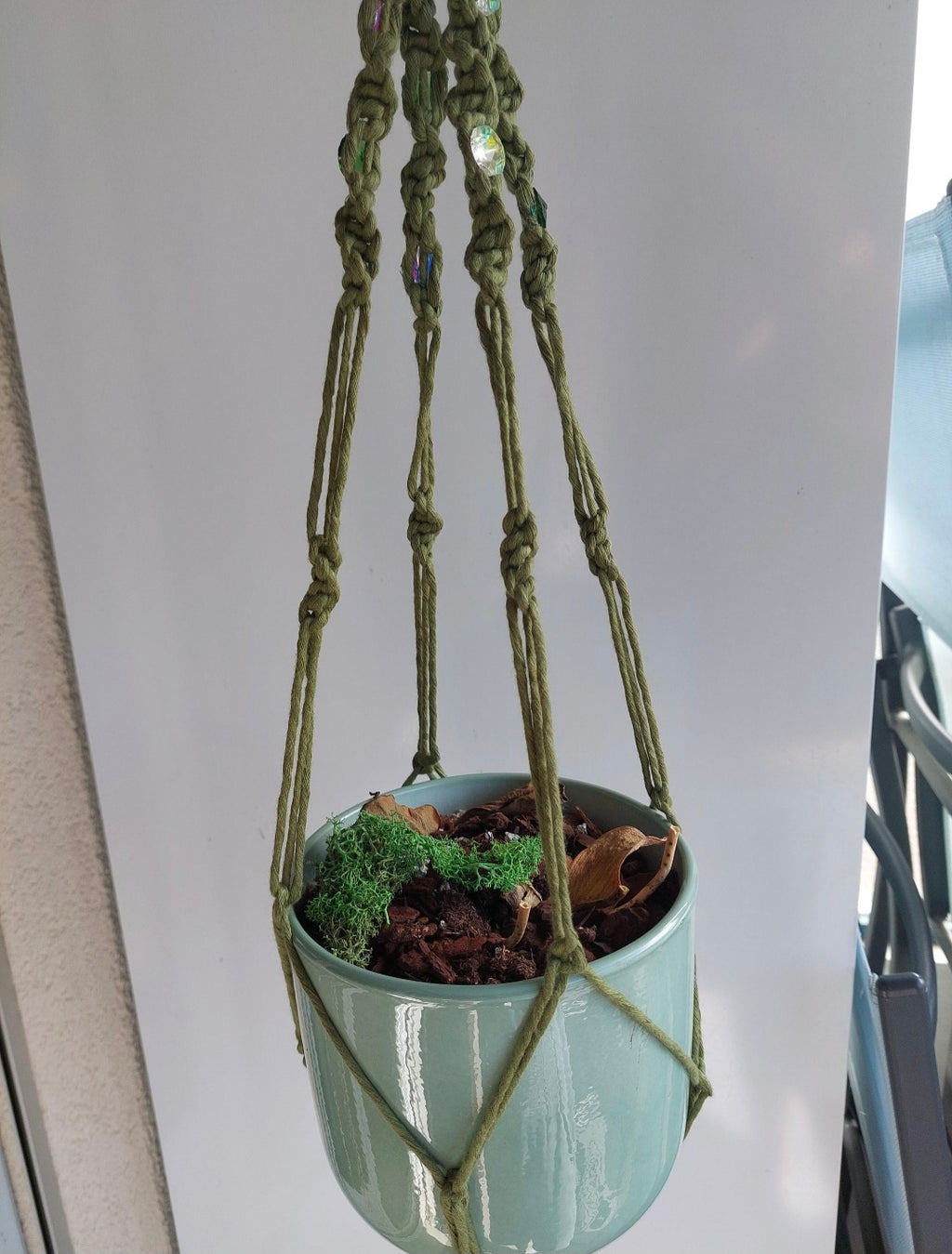 Makramee Blumenampel – Boho Pflanzenhänger Handgemacht